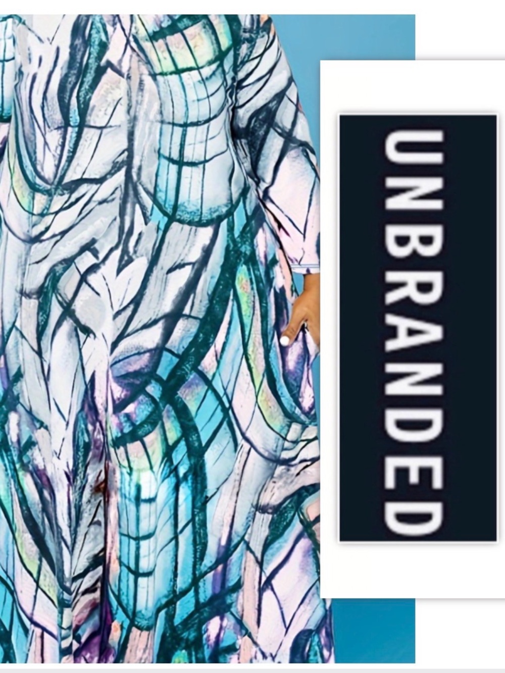 UNBRANDED Plus Size Abstract Maxi Dress